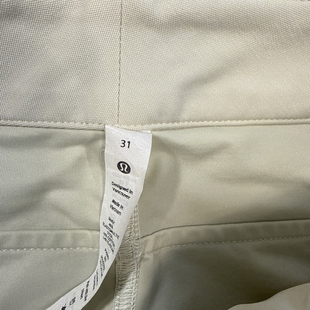 PANTS WIDE LEG Lululemon Women 31 BEIGE City Sleek 5 Pocket NWOT LE5ENJ - Picture 7 of 12